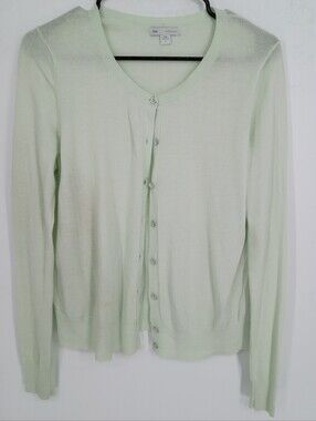 GAP Pale Mint Green Beautiful Buttons Up Cardigan Size Large Casual Contemporary